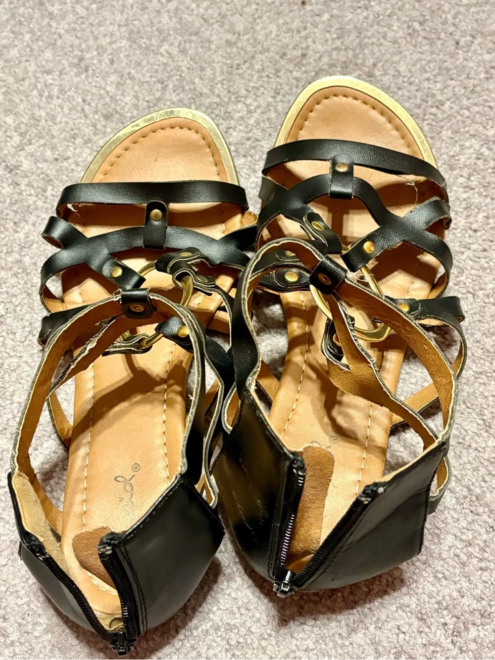 Women’s Gladiator Sandals Well Worn